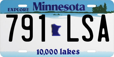 MN license plate 791LSA