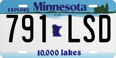 MN license plate 791LSD