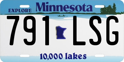 MN license plate 791LSG