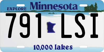 MN license plate 791LSI