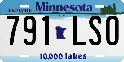 MN license plate 791LSO