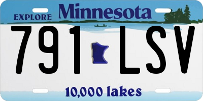MN license plate 791LSV