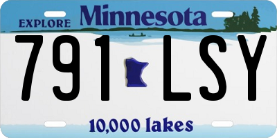 MN license plate 791LSY