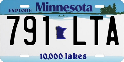 MN license plate 791LTA