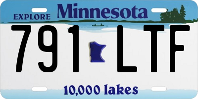 MN license plate 791LTF