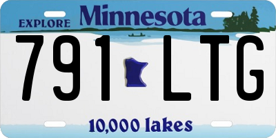 MN license plate 791LTG