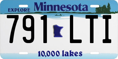 MN license plate 791LTI