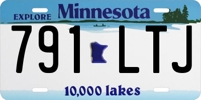 MN license plate 791LTJ