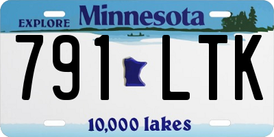 MN license plate 791LTK