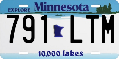 MN license plate 791LTM