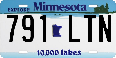 MN license plate 791LTN