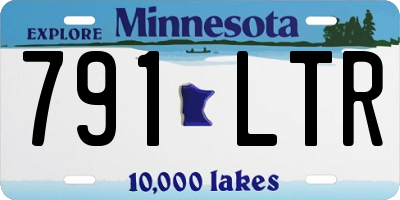 MN license plate 791LTR