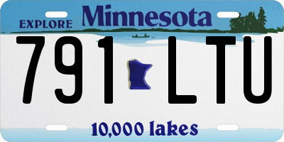 MN license plate 791LTU