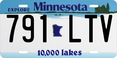 MN license plate 791LTV