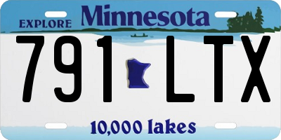 MN license plate 791LTX