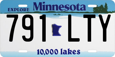 MN license plate 791LTY
