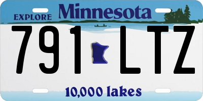 MN license plate 791LTZ