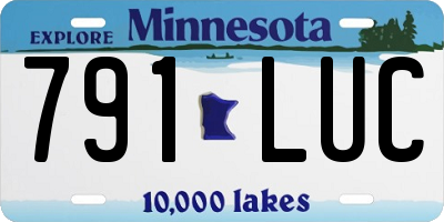 MN license plate 791LUC