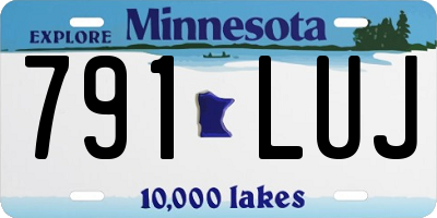 MN license plate 791LUJ