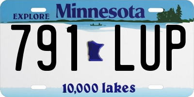 MN license plate 791LUP