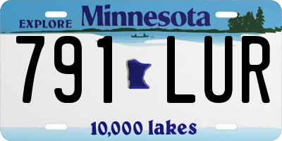 MN license plate 791LUR