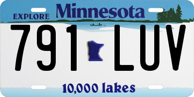MN license plate 791LUV