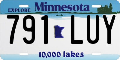 MN license plate 791LUY