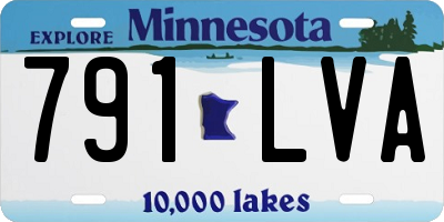 MN license plate 791LVA