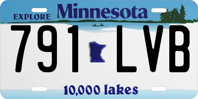 MN license plate 791LVB