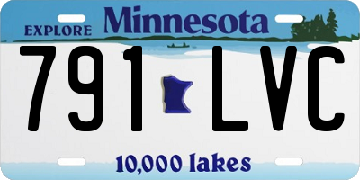 MN license plate 791LVC