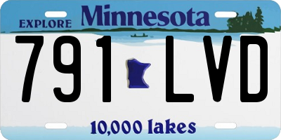 MN license plate 791LVD