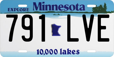 MN license plate 791LVE