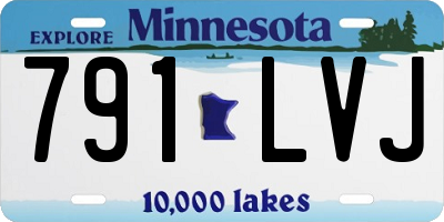 MN license plate 791LVJ