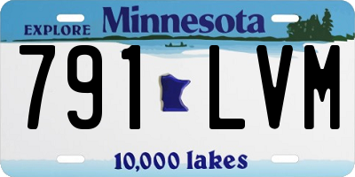 MN license plate 791LVM