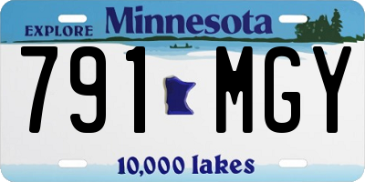 MN license plate 791MGY