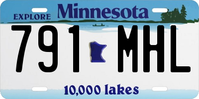 MN license plate 791MHL