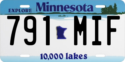 MN license plate 791MIF