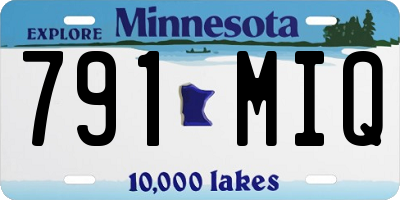 MN license plate 791MIQ