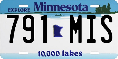 MN license plate 791MIS
