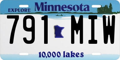 MN license plate 791MIW