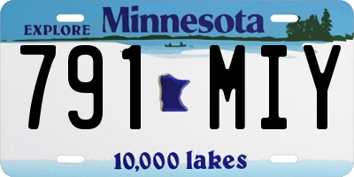 MN license plate 791MIY