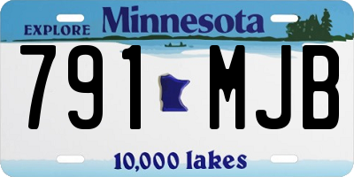 MN license plate 791MJB