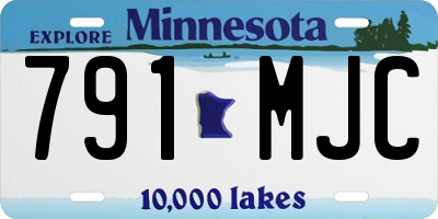 MN license plate 791MJC