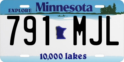 MN license plate 791MJL