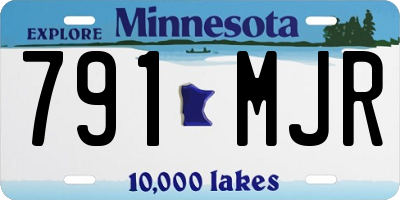 MN license plate 791MJR
