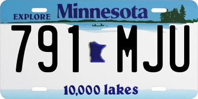 MN license plate 791MJU