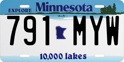 MN license plate 791MYW