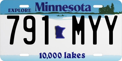 MN license plate 791MYY