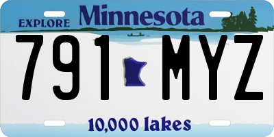 MN license plate 791MYZ