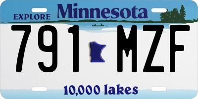 MN license plate 791MZF